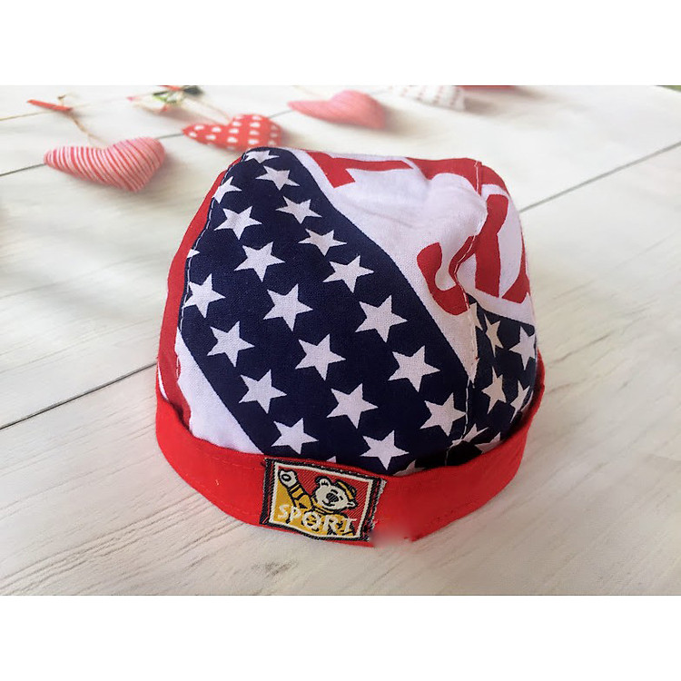 Nón bo đỏ cho bé trai 0-12 tháng - Set 02 Cái (Giao họa tiết ngẫu nhiên)