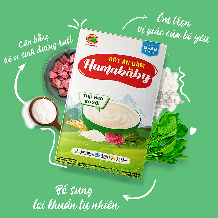 Nơi mua Bột Ăn Dặm Humababy Vị Thịt Heo Chính hãng Ưu đãi - Hình ảnh 5