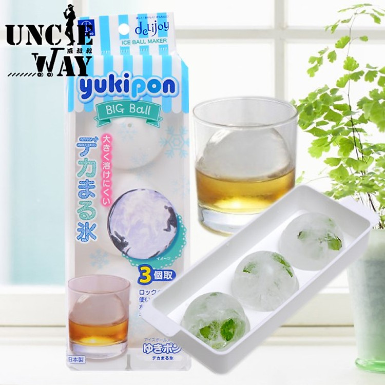 Combo 2 khay làm đá Yukipon tròn loại 10 & 3 viên, làm từ nhựa PP cao cấp an toàn - made in Japan