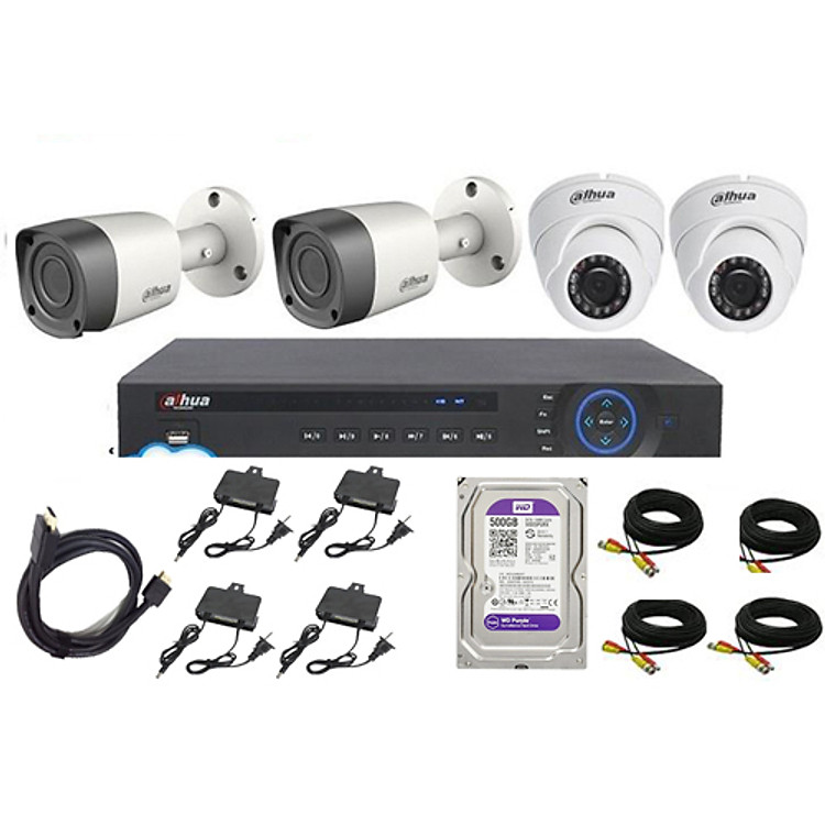 Bộ Camera Giám Sát Dahua 2.0MP Full HD - Hàng Chính Hãng