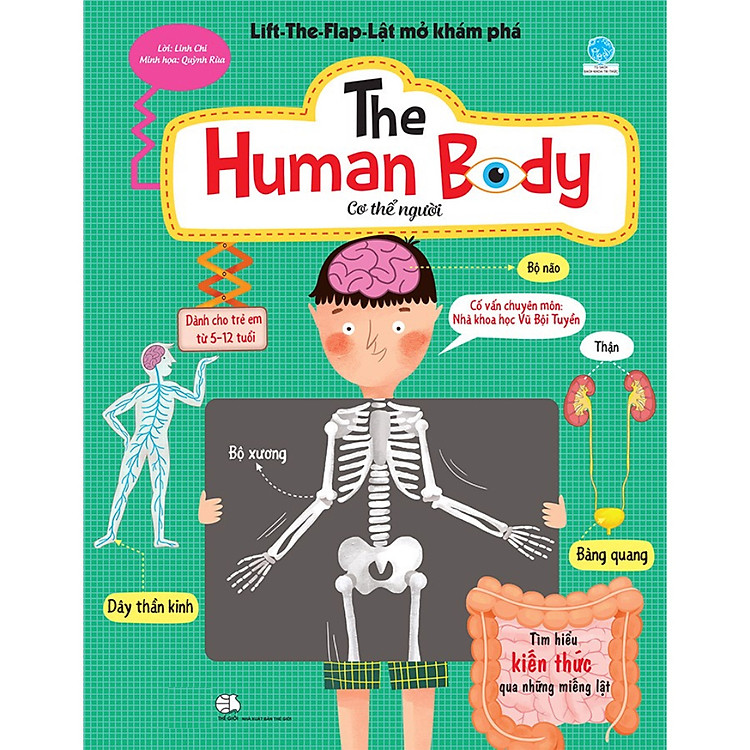 Sách Lift-the-flap - Lật Mở Khám Phá - The Human Body - Cơ Thể Người (Dành cho trẻ em từ 5-12 tuổi)