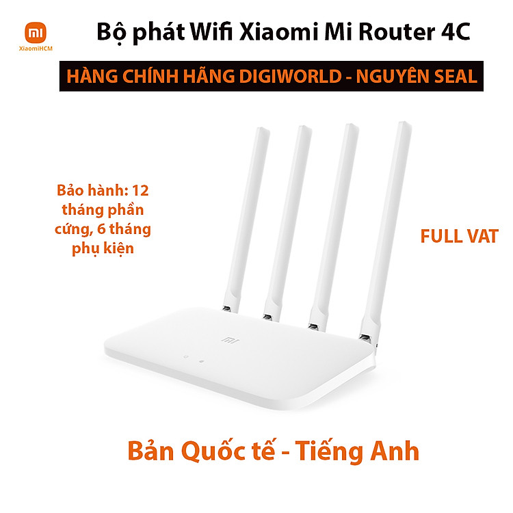 Bộ phát Wifi Xiaomi Mi Router 4C - Hàng Chính Hãng Digiworld