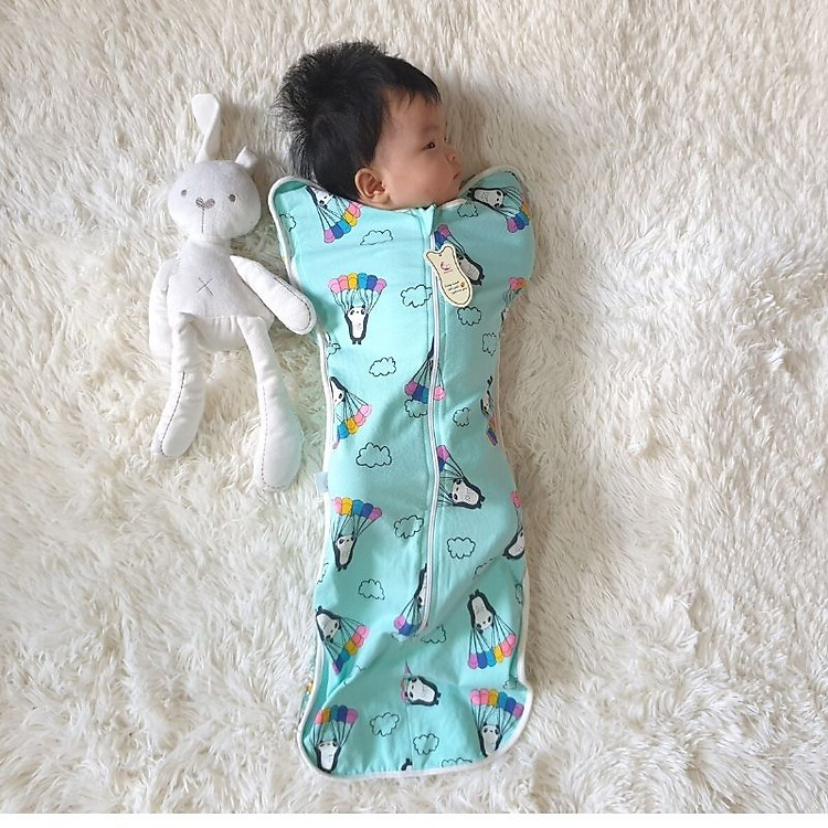 Quấn Nhộng Chũn- Quấn Chũn Giúp Bé Ngủ Ngon Mã NCD04– Quấn Em Bé Cho Bé Từ 2 Tháng -6 Tháng (Tặng Quà Xinh)