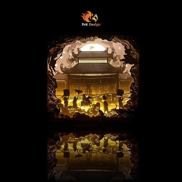 Đèn giấy nghệ thuật - Múa Rối Nước