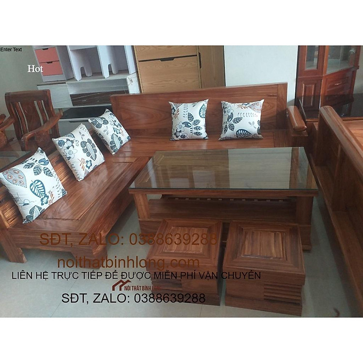 Bộ ghế phòng khách gỗ sồi