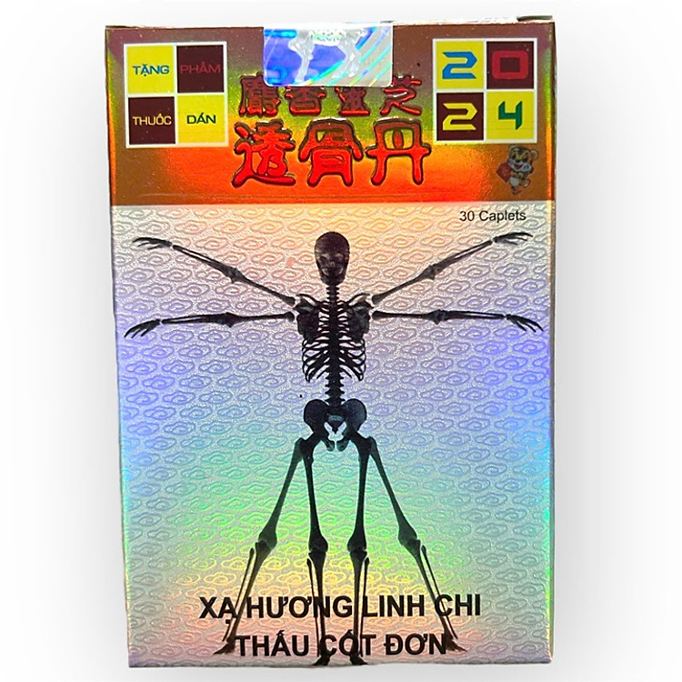 Viên uống đau nhức xương khớp Xạ hương linh chi thấu cốt đơn xuất xứ Singapore - Hộp 30 viên - Mã số 1500