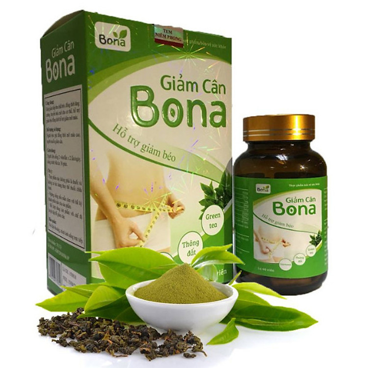 Thực phẩm bảo vệ sức khỏe hỗ trợ giảm cân Bona (Hộp 60 viên) - Hỗ Trợ Giảm Cân Hiệu Quả Cho Bạn Một Vóc Dáng Thon Gọn