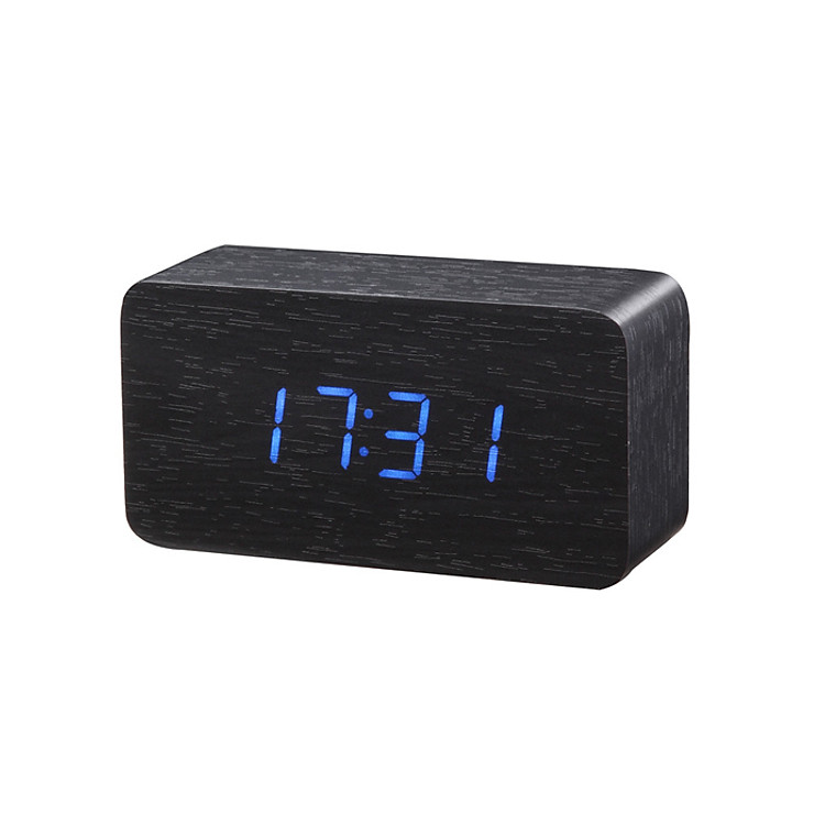 Đồng Hồ Gỗ Báo Thức Hình Chữ Nhật 1295