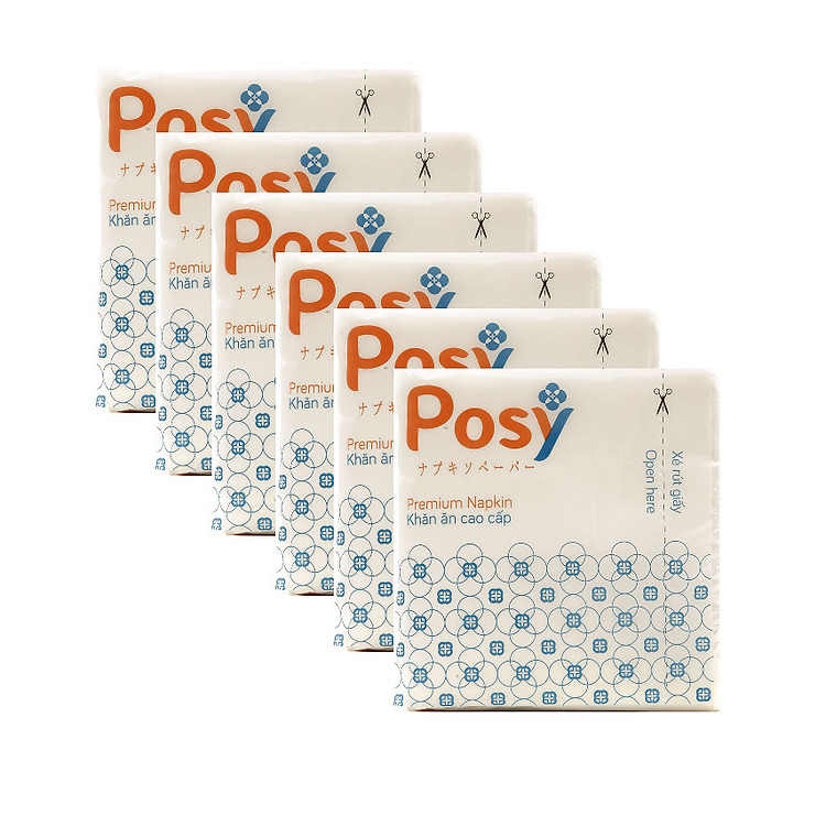 Combo 6 Gói Khăn Giấy Posy 100 Tờ/Gói