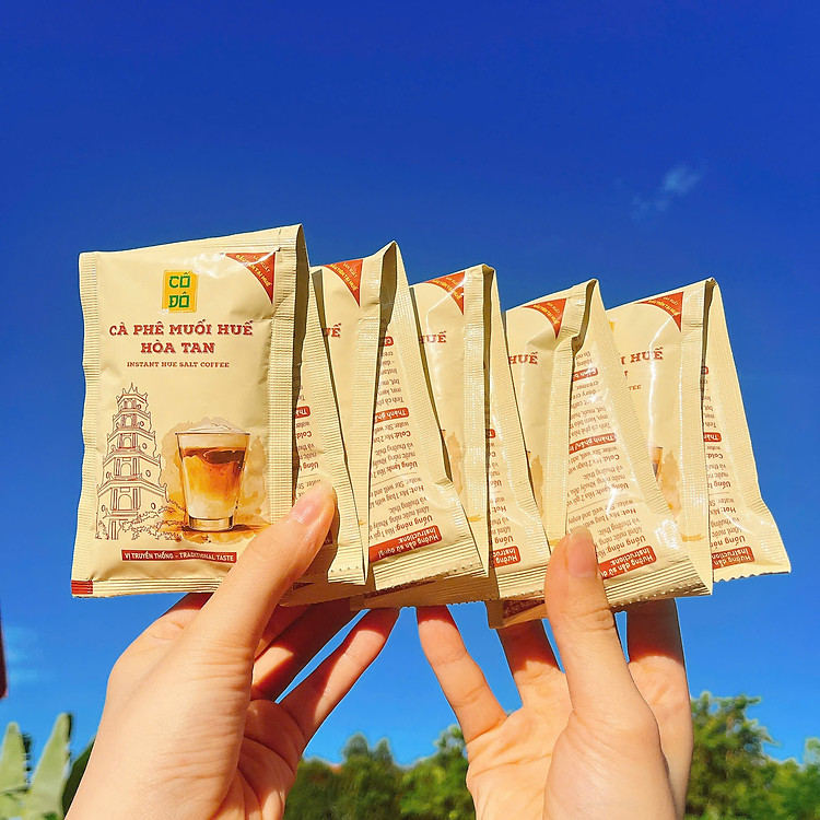 Dây 10 gói Cà phê muối Huế hoà tan (chính gốc)