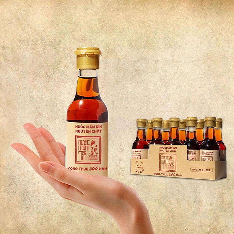 Đặc Sản Bình Thuận - Nước Mắm Tĩn Lốc Mini Du Lịch 40N Đạm Tự Nhiên Gồm 10 Chai Thủy Tinh 60Ml Nước Mắm Rin Nguyên Chất Truyền Thống Sạch Là Cốt Nhĩ Từ Cá Cơm Than Sánh Đặc Thịt Cá Không Chất Bảo Quản - Ocop 4 Sao