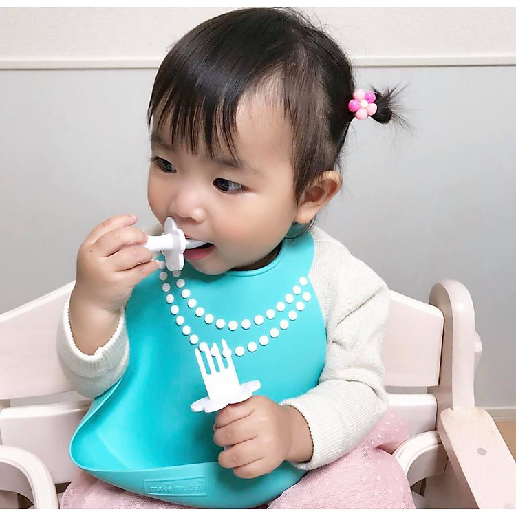 Bộ muỗng nĩa Grabease cho bé - Trắng Chính hãng Tiết kiệm - Hình ảnh 5