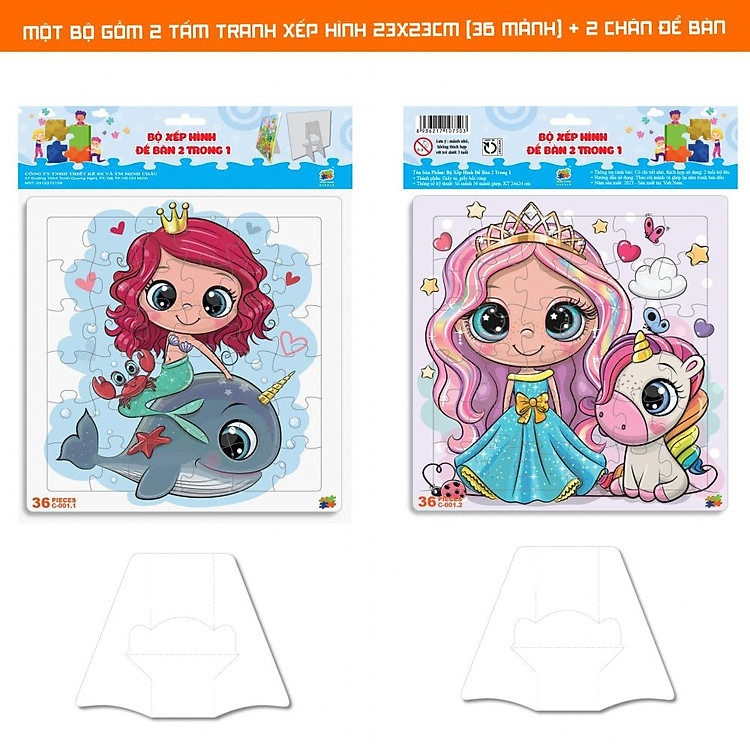 Mua Bộ 2 Tranh Xếp Hình 36 Mảnh Chính hãng Giá tốt - Hình ảnh 4
