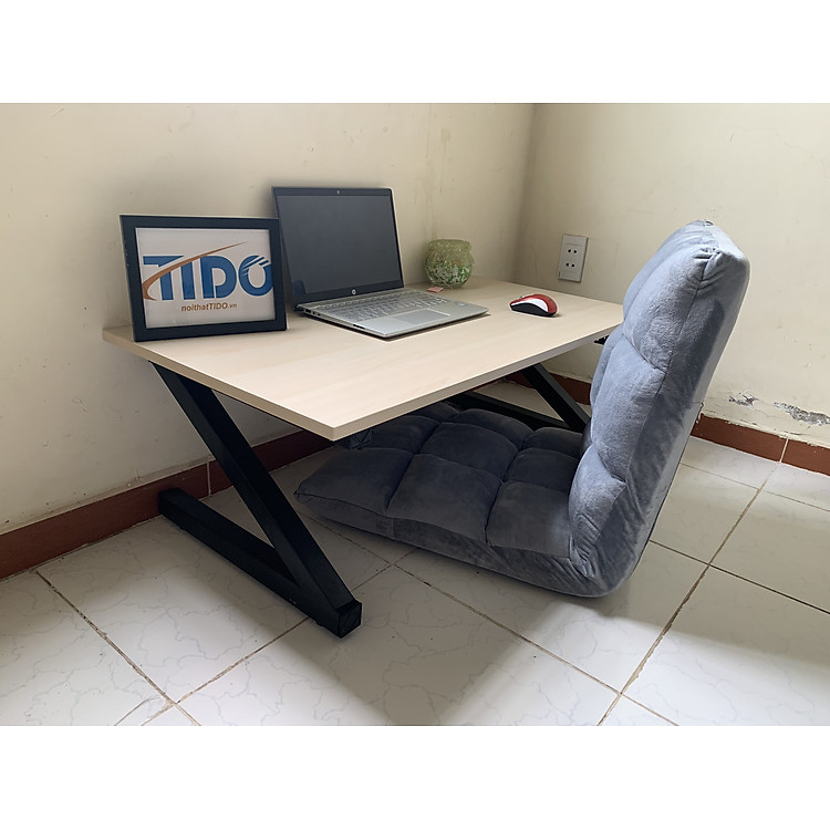 Bàn bệt chân Z làm việc, bàn học ngồi bệt gaming - Chân sắt gấp gọn - Lắp sẵn - Chính Hãng TIDO