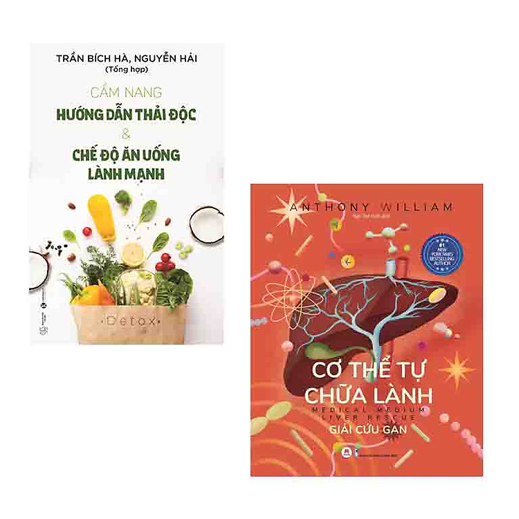 Combo 2 cuốn: Cẩm Nang Hướng Dẫn Thải Độc & Chế Độ Ăn Uống Lành Mạnh + Cơ Thể Tự Chữa Lành: Giải Cứu Gan ( Kiến thức về sức khỏe/ Hướng dẫn phương pháp ăn uống hiệu quả)