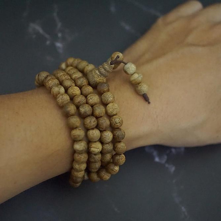 Chuỗi Trầm Hương 108 hạt 7 ly - Trầm Tốc Tự Nhiên thơm - Dành cho Nam, Nữ