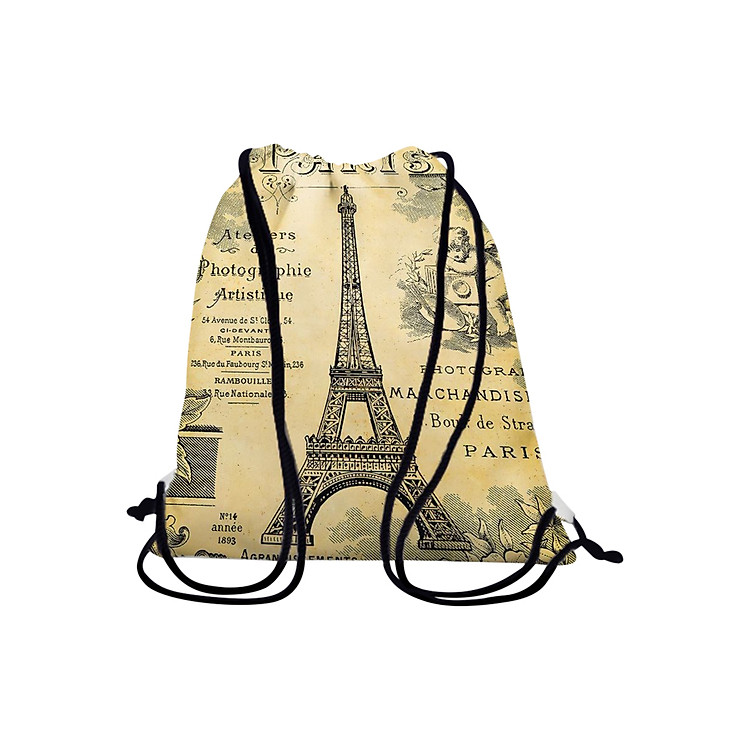 Túi Dây Rút Unisex In Hình Tháp Paris - BDVT017