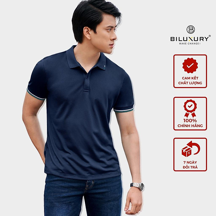 Áo thun polo nam cổ bẻ Hàng Cao Cấp Chính Hãng Biman by Biluxury sợi vải dệt thoáng mát thiết kế chuẩn phom trẻ trung nhiều màu sắc 5APCB008