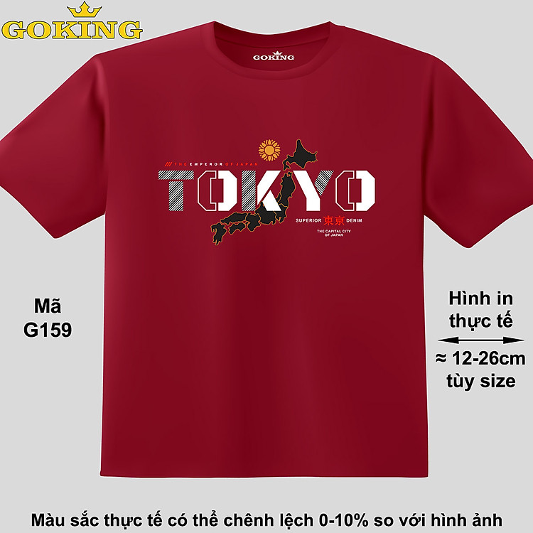 TOKYO, mã G159. Áo thun đẹp cho cả gia đình. Áo phông hàng hiệu Goking, công nghệ in Nhật Bản siêu nét. Form unisex cho nam nữ, trẻ em, bé trai gái. Quà tặng ý nghĩa