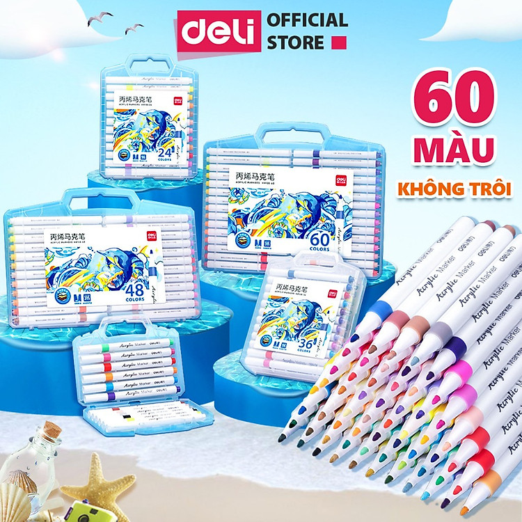 Bút Sơn Acrylic Marker Deli (12 màu)