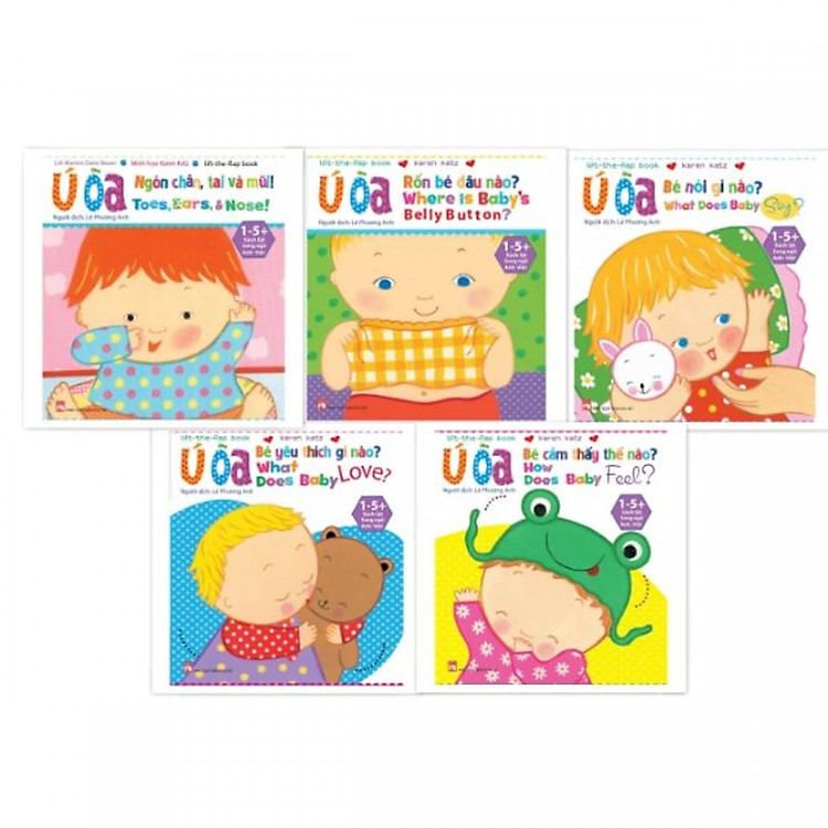 Bộ Sách Ú Òa - Sách Lật Song Ngữ Anh - Việt - Dành cho trẻ từ 1-5 tuổi (Trọn Bộ 5 Cuốn)