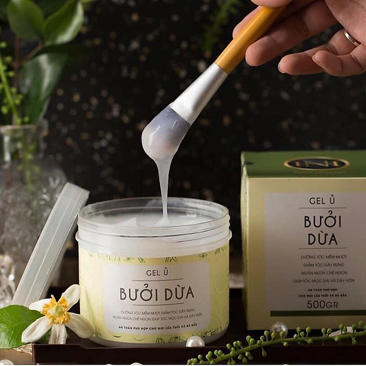 Gel ủ bưởi dừa Nga Hoàng giúp phục hồi tóc hư tổn, Giảm khô xơ,gãy rụng