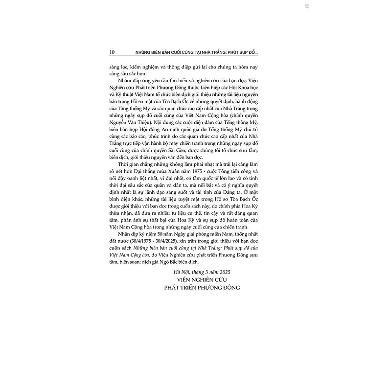 Những biên bản cuối cùng tại nhà trắng: Phút sụp đổ của Việt Nam Cộng Hòa (xuất bản lần thứ ba) - Ảnh 6