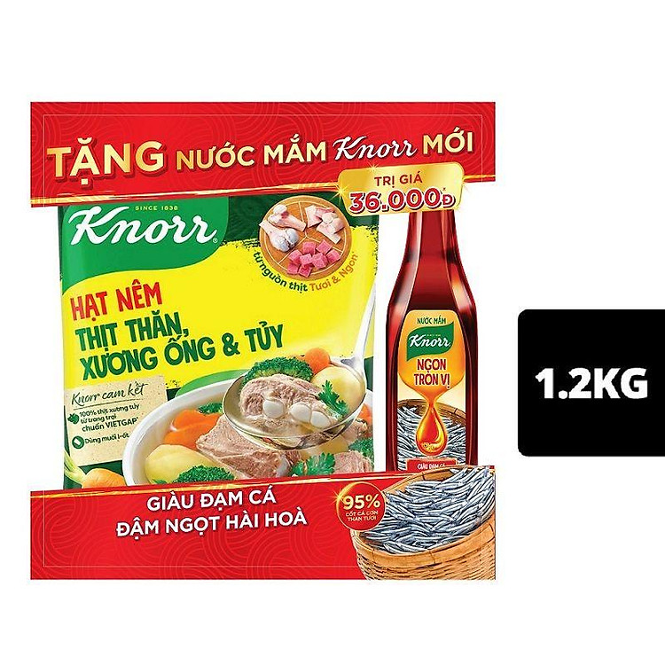 Hạt Nêm Knorr Thịt Thăn Xương Ống & Tủy Gói 1.2KG