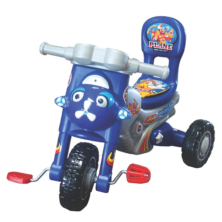 Xe 3 bánh Nhựa Chợ Lớn L7 Máy Bay (Không nhạc) - M1269A-X3B - Giao màu ngẫu nhiên