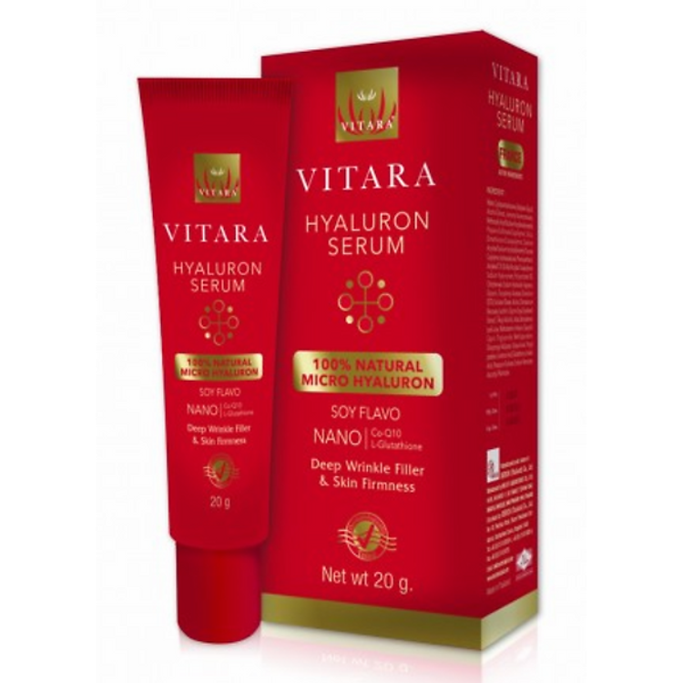 Serum Xóa Nếp Nhăn, Nâng Cơ, Dưỡng Trắng Da Cho Mặt, Viền Mắt Và Cổ Vitara Hyaluron Serum - BER20 (20g)