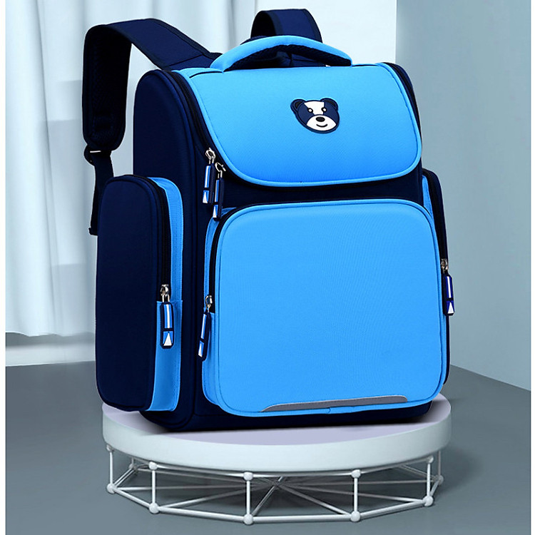 Balo học sinh chống nước, chống gù hình gấu cho bé