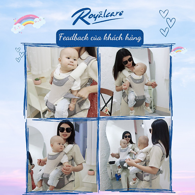 Địu ngồi trẻ em Royalcare 4 tư thế Chính hãng Tiết kiệm - Hình ảnh 4