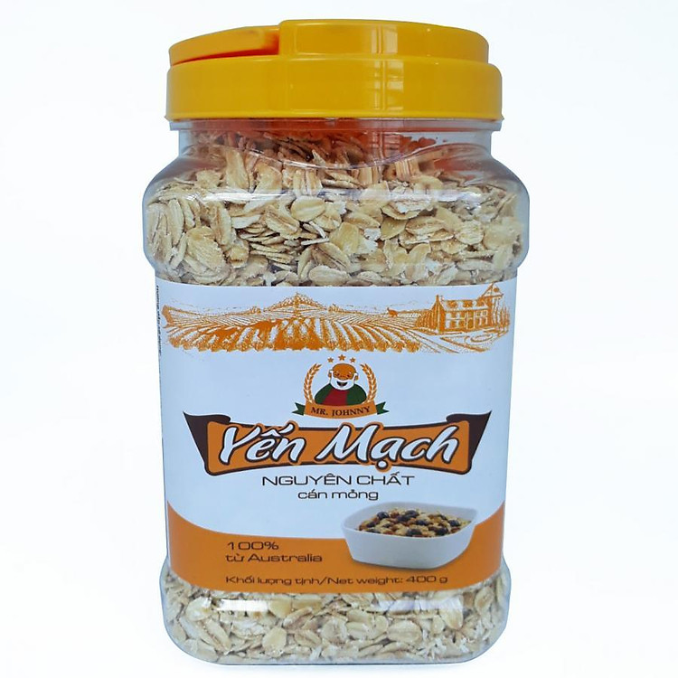 Yến mạch nguyên chất cán mỏng hiệu Mr Johnny 400g