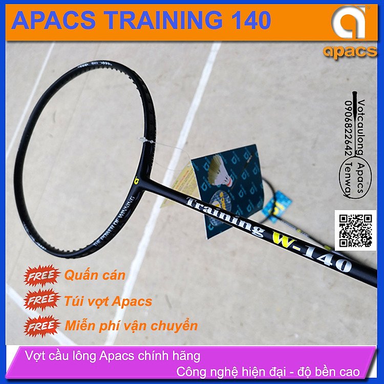 Vợt tập cầu lông Apacs Training w140 | Cải thiện khả năng điều vợt, tăng sức mạnh cho cú đánh