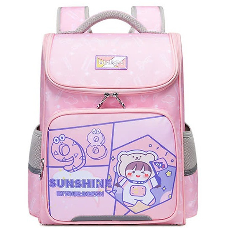 Balo học sinh SUN EIGHT 3525 (38x30x15cm) - Khủng long xanh - Ảnh 2