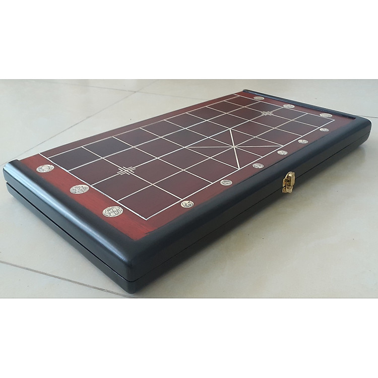 Bàn cờ tướng gỗ 50cm nâu đỏ Chính hãng Tiết kiệm - Hình ảnh 2