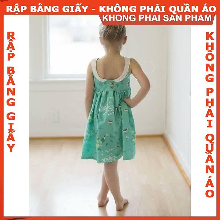 Rập giấy A0 đầm bé gái R266 (2 chiếc)