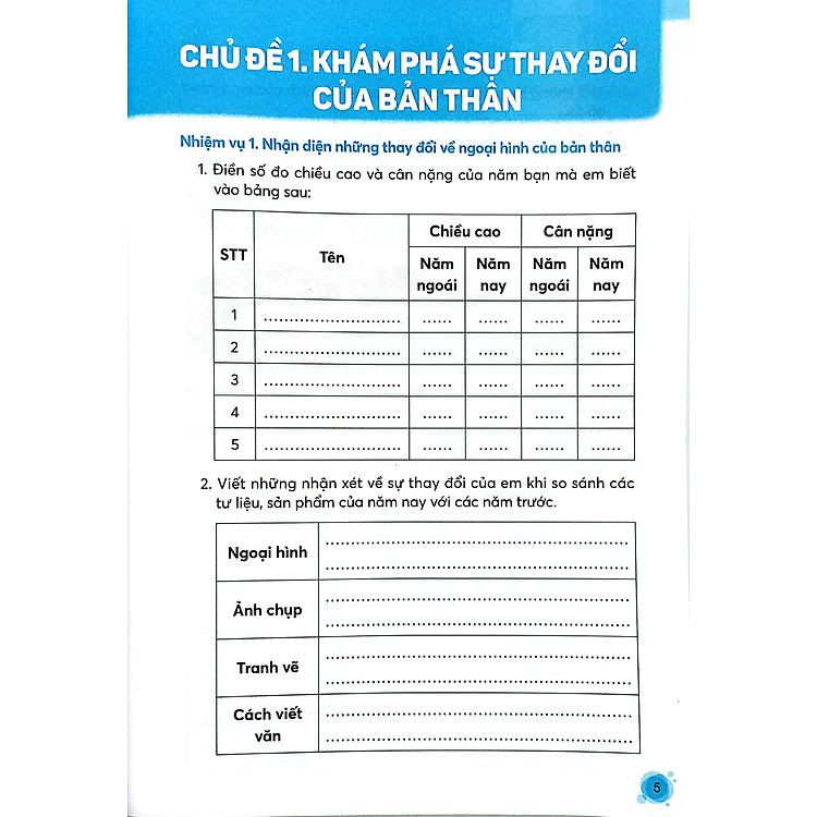 Vở Bài Tập Hoạt Động Trải Nghiệm, Hướng Nghiệp 5 - Bản 2 (Chân Trời) - Ảnh 7