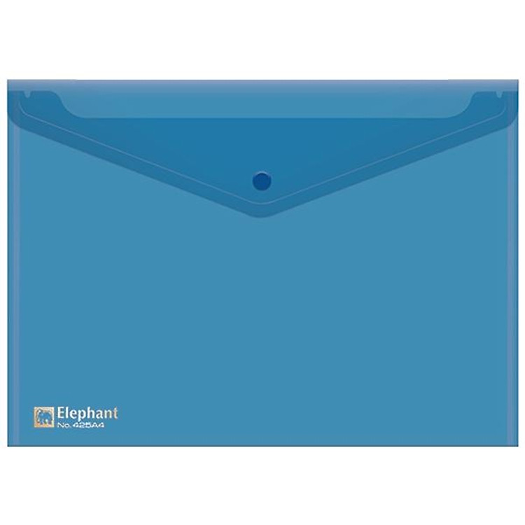 Bìa Nút Nhựa Elephant 425A4 – Màu Xanh Dương