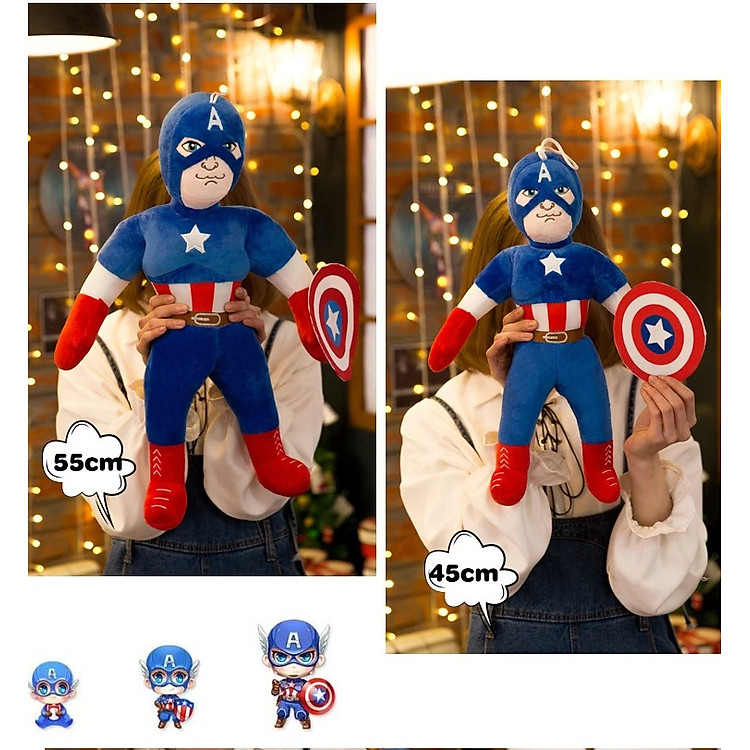 Mua Thú nhồi bông Captain Mỹ 60cm Chính hãng Ưu đãi - Hình ảnh 2