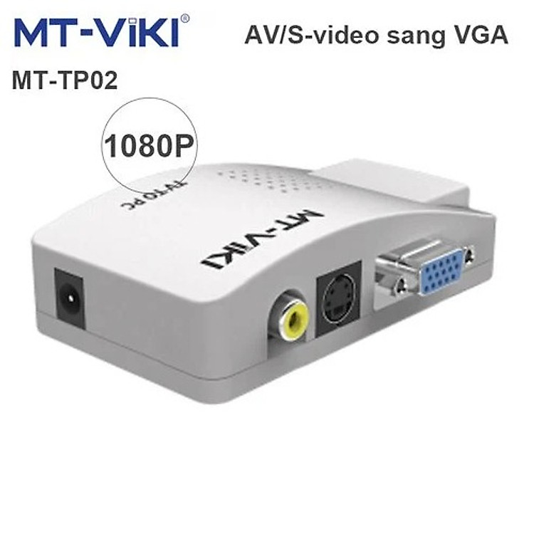 Bộ chuyển đổi AV/Svideo to VGA MT-TP02 chính hãng MT-VIKI. Hàng chính hãng !!!
