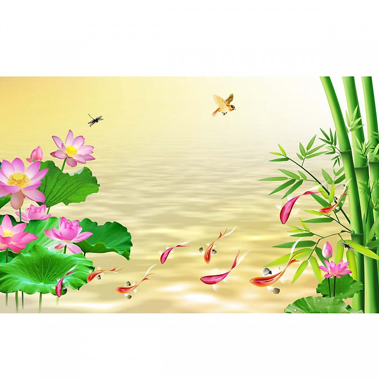 Decal hoa trang trí tường 3DH848