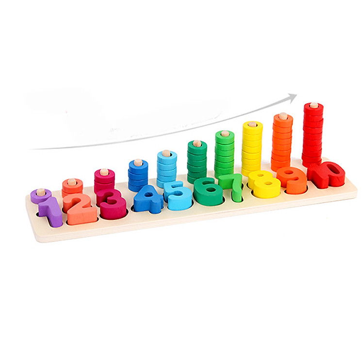 Đồ chơi gỗ Bảng cọc số và lượng - TotdepreHH1056