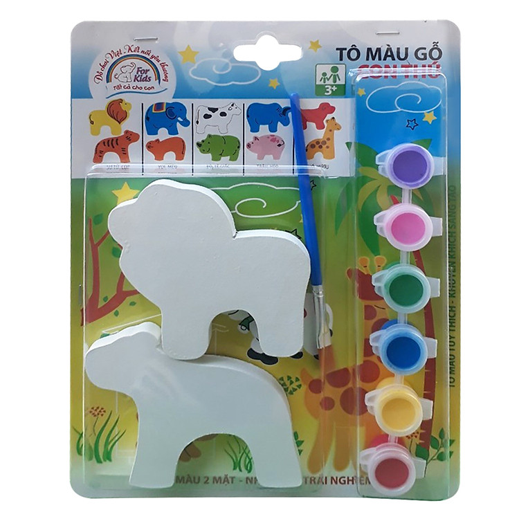 Bộ Tô Màu Gỗ Con Thú FKS-125