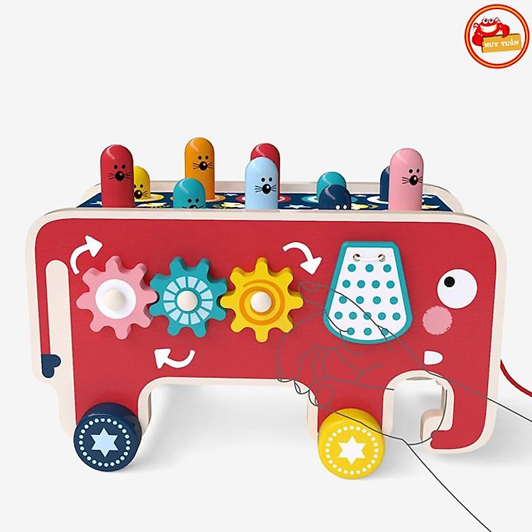 Xe Kéo Đập Chuột Hình Voi Gỗ Chính hãng Ưu đãi - Hình ảnh 4