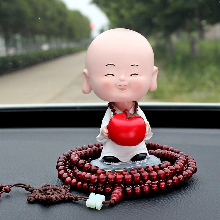 Tượng Chú Tiểu Trang Trí Ô Tô Vui Vẻ