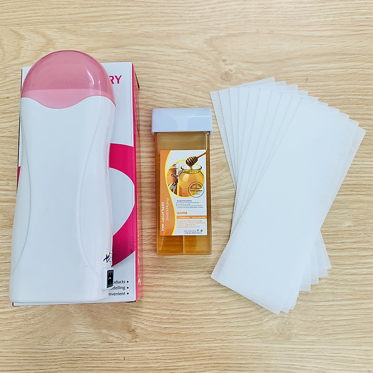 Combo Máy Wax Lông + 1 Sáp Wax Mật Ong + 10 Tờ Giấy Wax