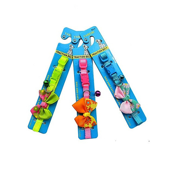 Vòng cổ nơ Quảng Châu cho mèo tặng kèm chuông - Giao màu ngẫu nhiên