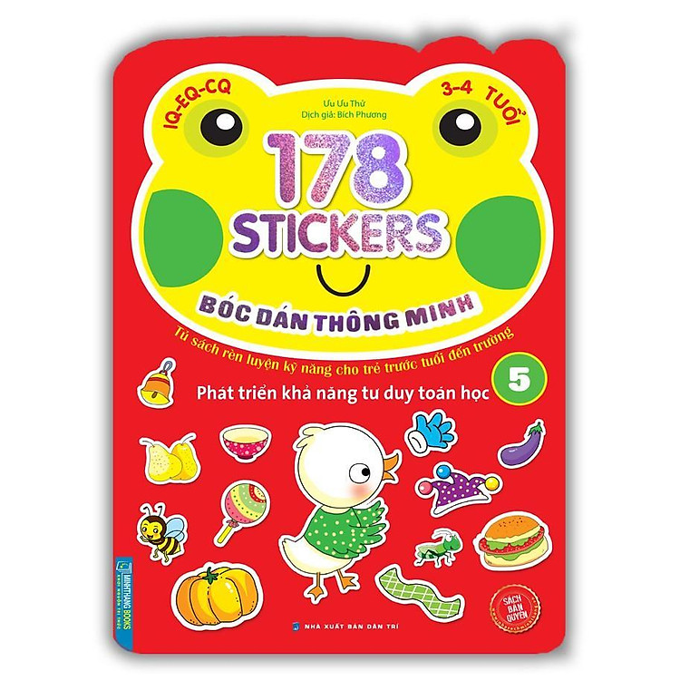 178 Sticker – Bóc Dán Thông Minh Phát Triển Khả Năng Tư Duy Toán Học IQ EQ CQ 3-4 Tuổi – Tập 5