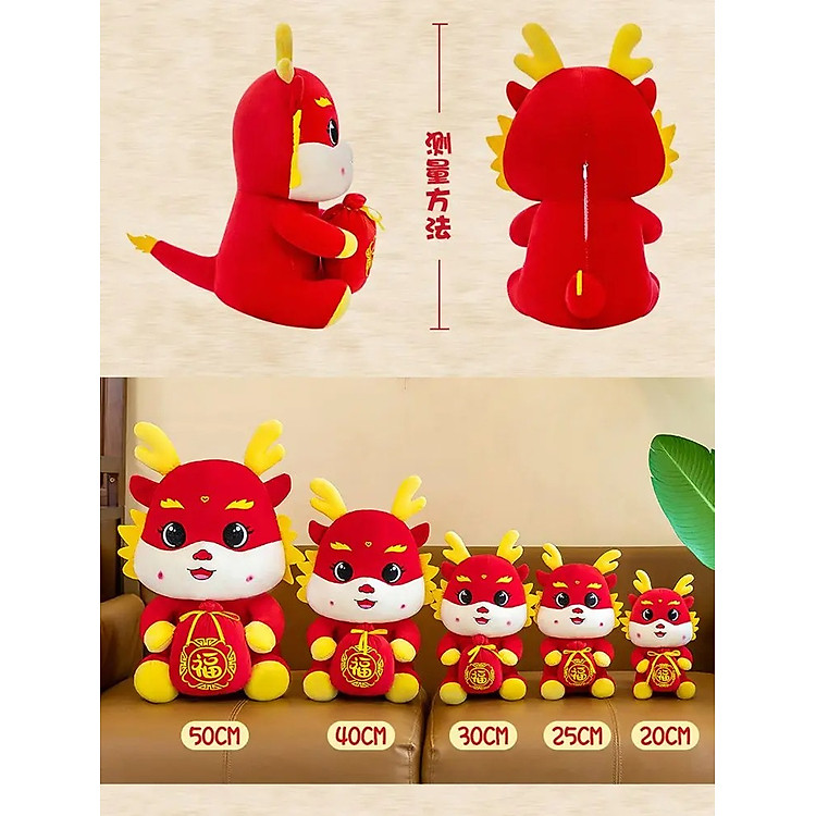 Thú nhồi bông rồng thần tài đáng yêu Chính hãng Tiết kiệm - Hình ảnh 5